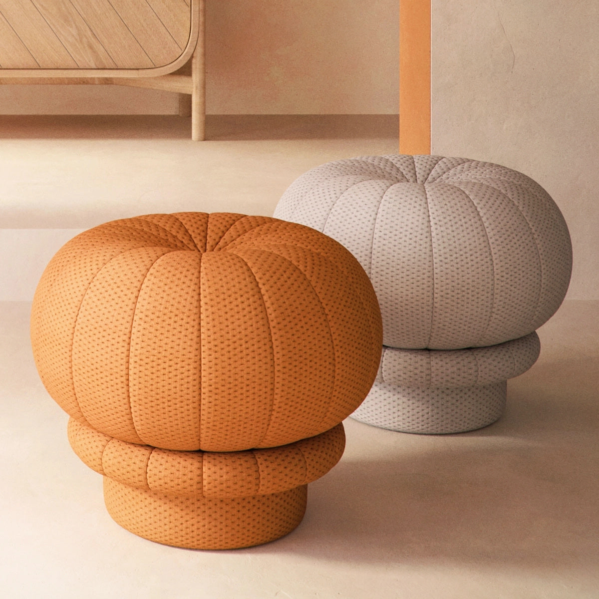 Pouf claudie dans un décors Harto