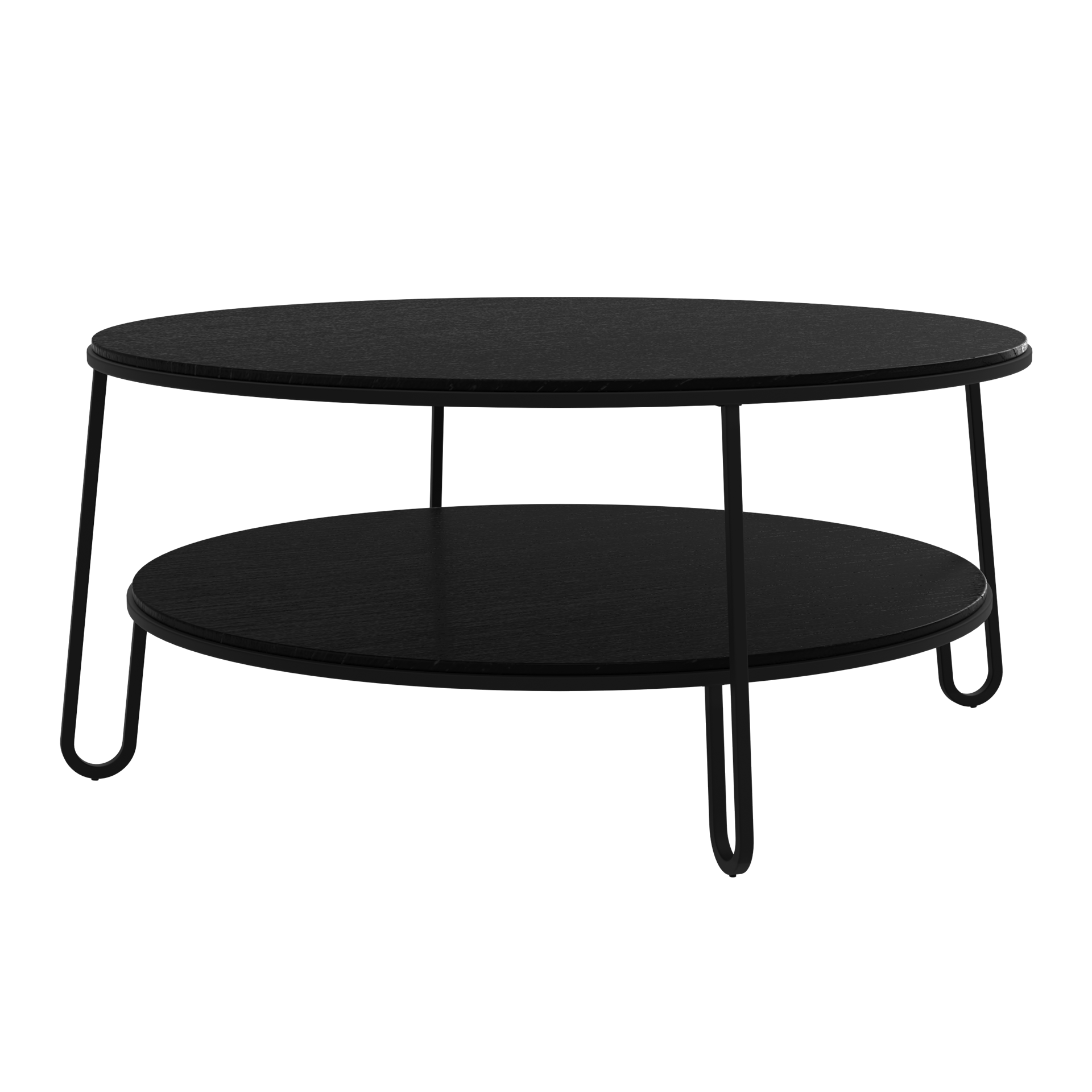 eugenie table basse 90 chene teinte noir noir mat 1